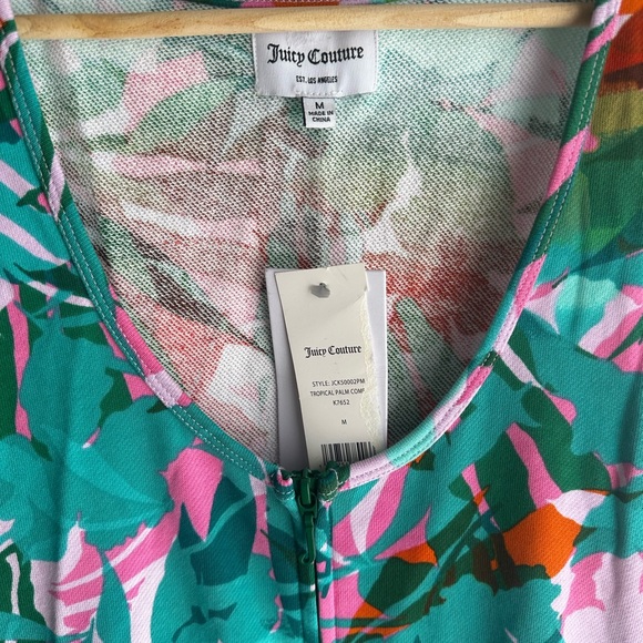 NWT Juicy Couture Tropical Palm Print Jumpsuit - Picture 3 of 3